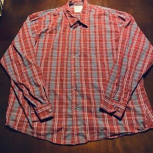 Mens Wrangler Western Cowboy Button Front Long Sleeve Shirt Size 3XL